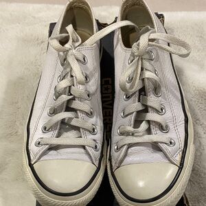Converse White Leather Sneakers